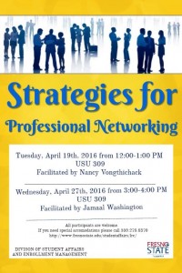 Professional networkingApril 19-April 27